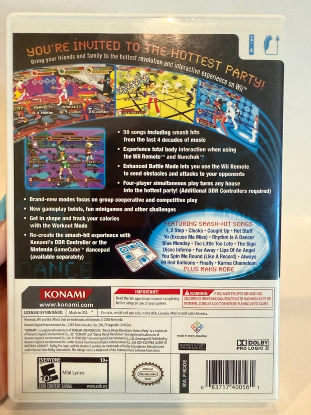 Dance Dance Revolution: Hottest Party (Wii) - Black & Blue Cover Untested - Picture 2 of 5
